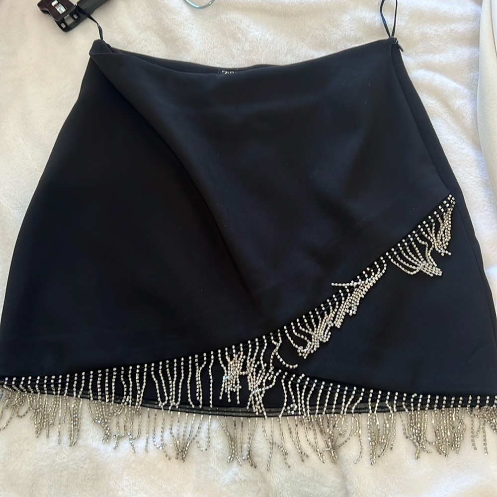 Zara rhinestone embellishment skirt